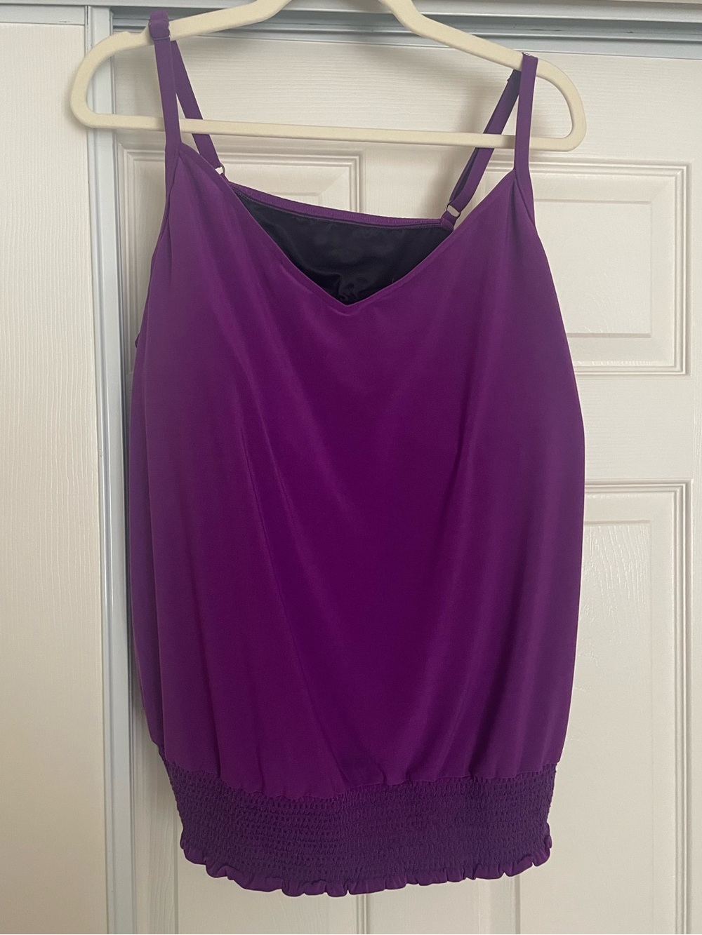 Magicsuit plus size justina blouson tankini top in amethyst